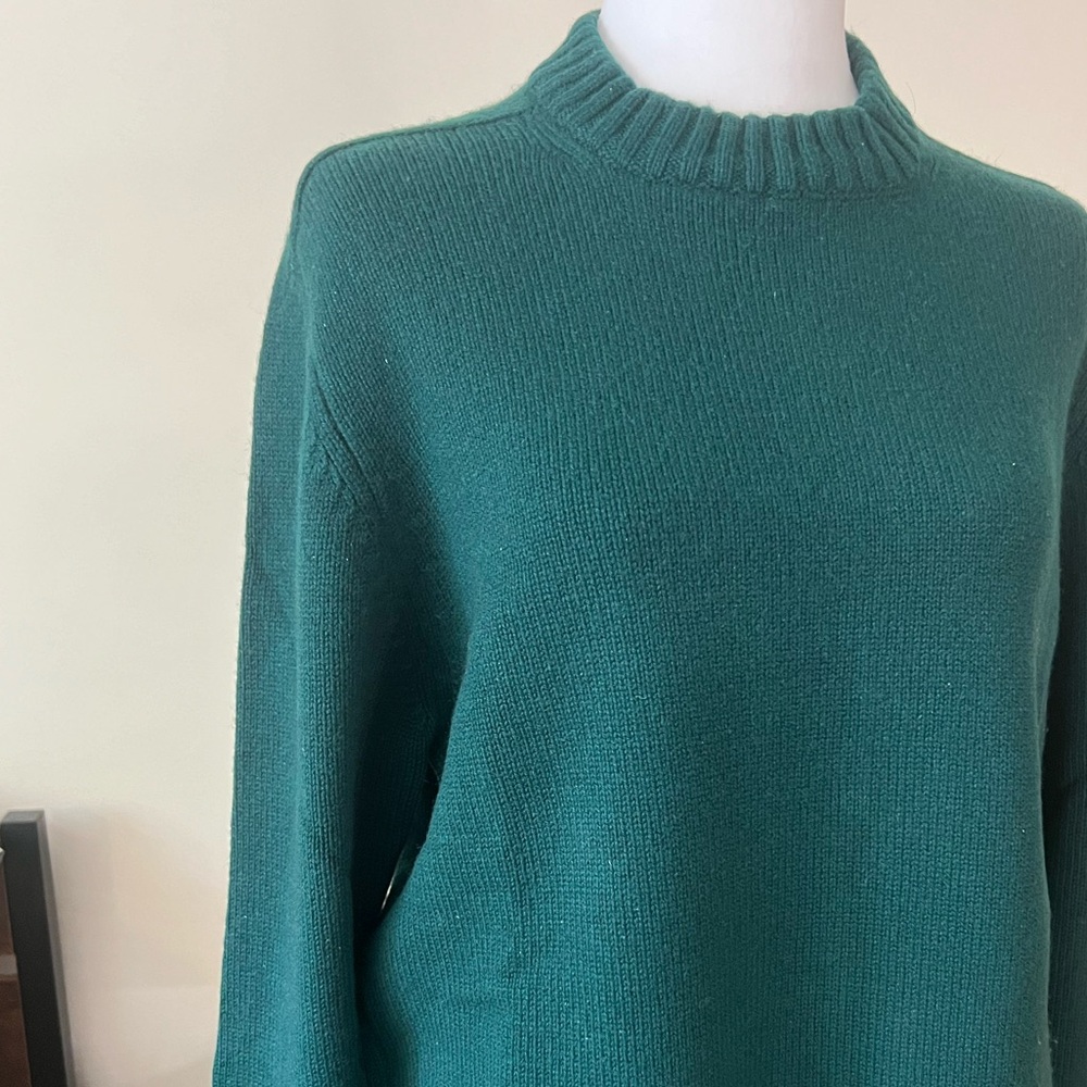 Vintage Hermès Sport Paris 100% Cashmere Sweater – Size 52 – Emerald Green
